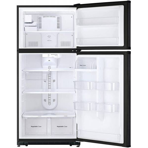Winia WTE21GSBMD 21 Cu. Ft. Top Mount Refrigerator With Factory Installed Ice Maker - Black