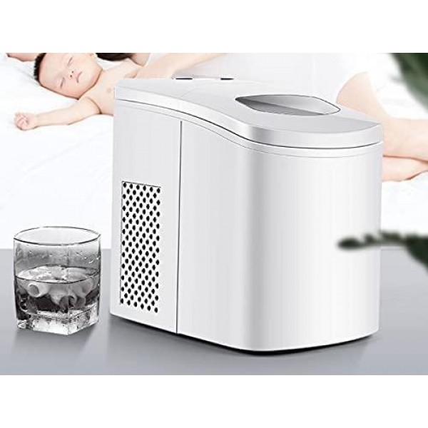 CDQYA White Ice Maker Milk Tea Shop Bar Businesses with Mini Home Ice Maker Ice Machine
