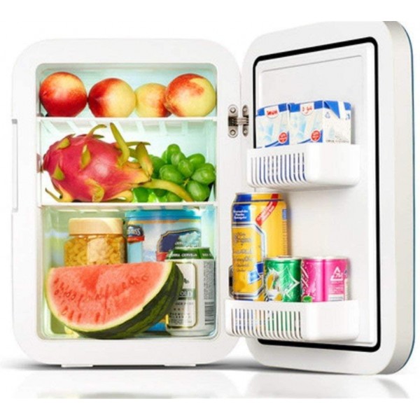 HSTFⓇ 8L car Refrigerator/Dormitory Mini Refrigerator/Single core Refrigeration, Heating, Blue Portable Refrigerator
