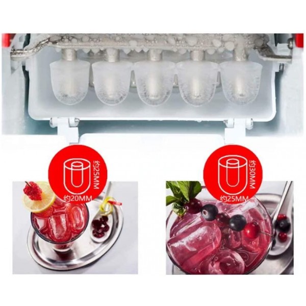 HSTFⓇ Ice Machine Desktop ice Machine | ice Cube Production in 6-13 Minutes | no Pipe Required | 2.2L Tank | Compact and Portable