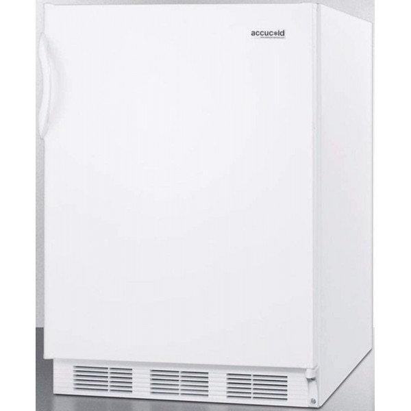 Summit Appliance CT66W Freestanding Refrigerator-Freezer for General Purpose Use with Dual Evaporator Cooling, Cycle Defrost, Adjustable Thermostat, Adjustable Glass Shelves and White Exterior