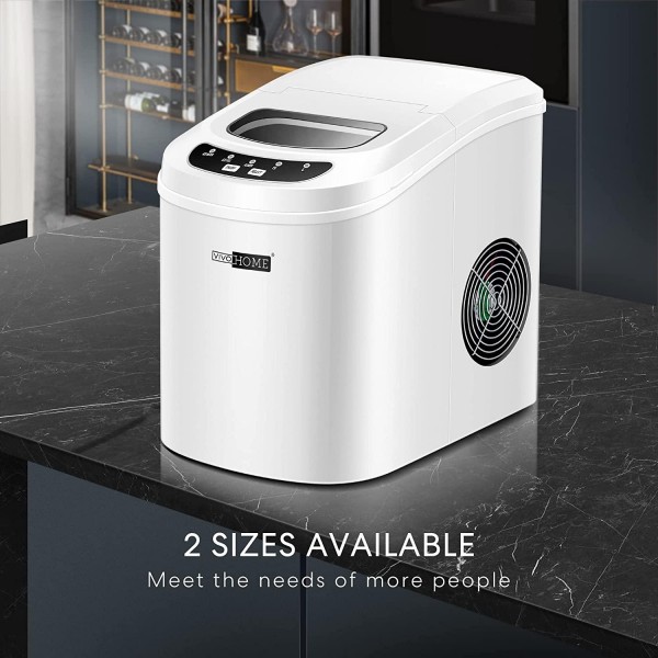 VIVOHOME Electric Portable Compact Countertop Automatic Ice Cube Maker Machine with 2 in 1 Electric Portable Compact Countertop Automatic Ice Maker and Shaver Machine