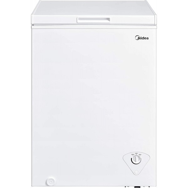 Midea MRC04M3AWW Single Door Chest Freezer, 3.5 Cubic Feet, White & Rubbermaid Refrigerator/Freezer Thermometer