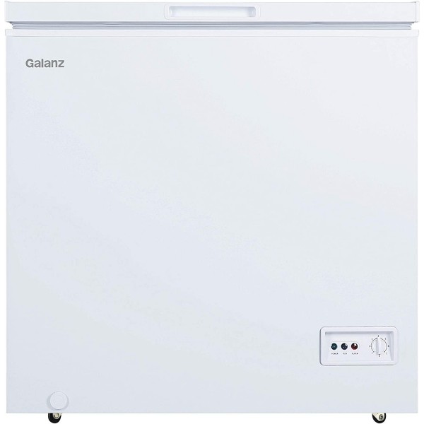 Galanz GLF50CWED01 Manual Defrost Chest Freezer, Mechanical Temperature Control, White, 5.0 Cu Ft