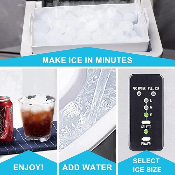 Techomey Bundle-Deep Freezer Chest 5 Cu.Ft+Quiet Countertop Ice Maker 30LBS/24H