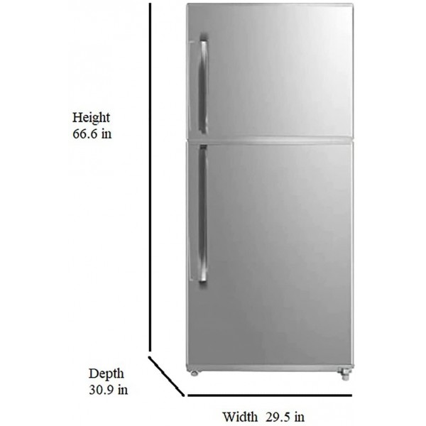 SMETA Top Mount Refrigerator 18 Cu. Ft, Top Freezer Refrigerator 30