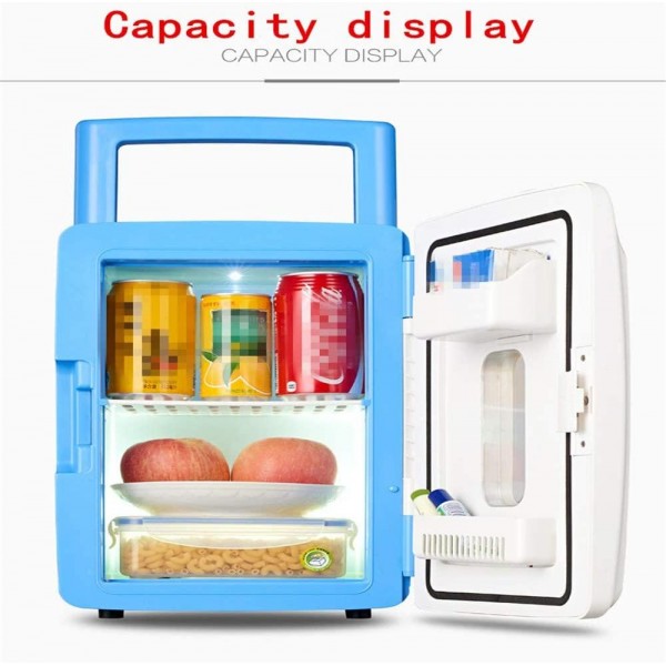 JLFTF 12L Mini-Cooling Car Refrigerator/Small Power Student Dormitory Refrigerator/Portable Household Cold and Cold Refrigerator