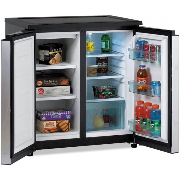 Avanti RMS550PS 5.5 CF Side by Side Refrigerator/Freezer, Black/Stainless Steel