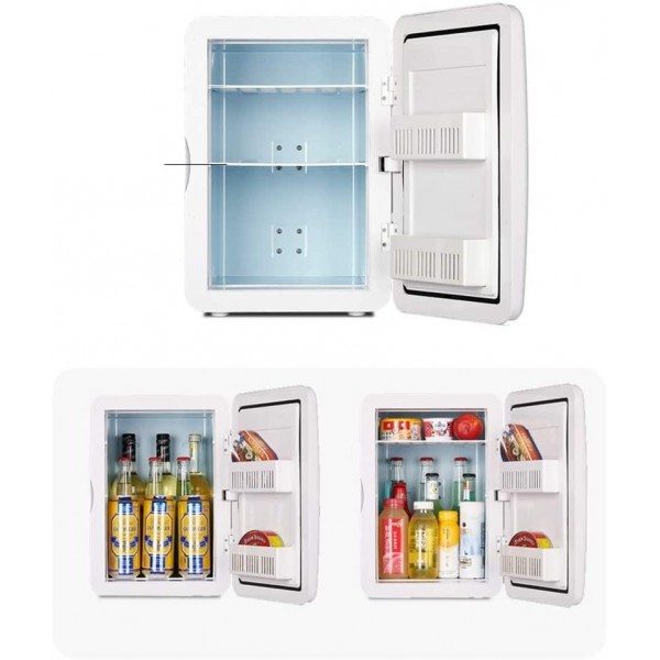 BJL Car Refrigerator-20L Mini Refrigerator Car Home Hot and Cold Dual-use Small Refrigerator Single Student Dormitory Cosmetics Beverage Refrigerator Car Refrigerator (Color : White)