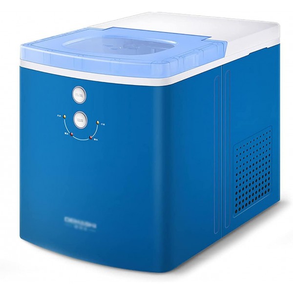 Teerwere Ice Maker Machine Ice Maker Household Round Ice Cube Ice Maker Desktop Automatic Ice Maker (Color : Blue, Size : 24.5x35.5x29.5cm)