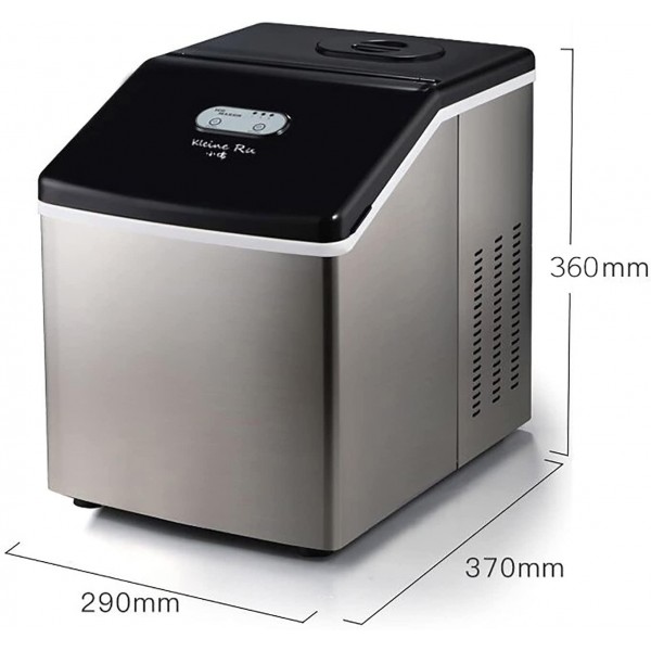 Teerwere Ice Maker Machine Ice Maker Small Household Cube Ice Maker Commercial Coffee Shop Mini (Color : Gray, Size : 37x29x36cm)