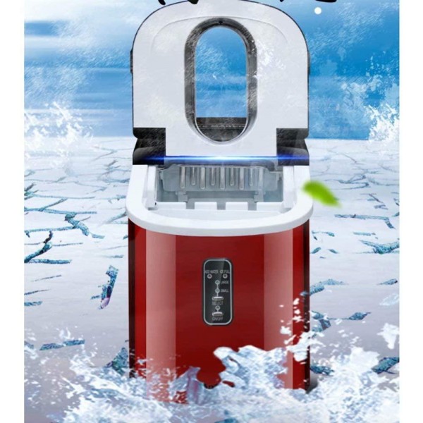 HSTFⓇ Ice Machine • Ice Machine • 95 W • 2.2 Liter Water Tank • Absolutely odorless Plastic Lining • Pump System • Easy to Clean Detachable Parts • Stainless Steel • Red