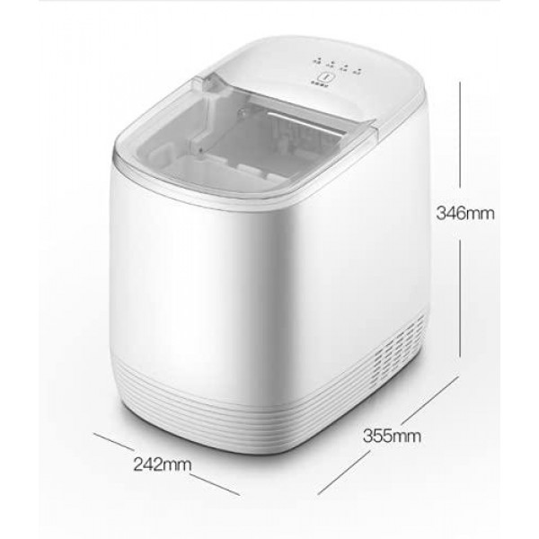 Desktop ice Maker, Portable Commercial ice Maker, Stand-Alone bar ice Maker, 1.9L Round Mini ice Cube Maker, 9 S/L in 10 Minutes, Suitable for Home/Kitchen/Party-Silver