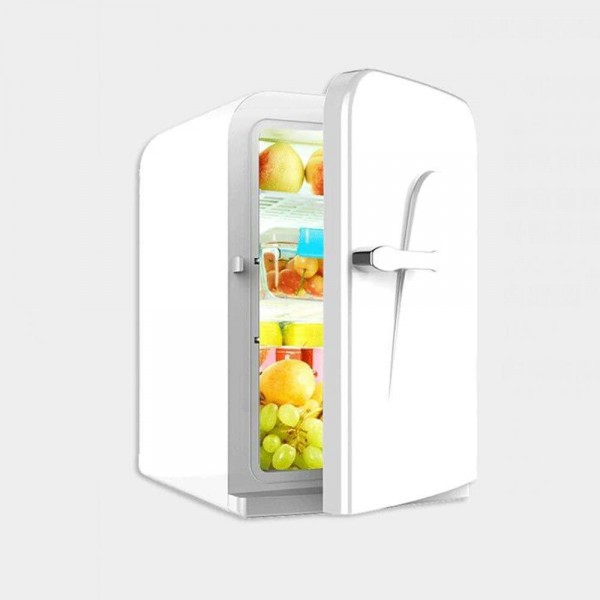 BJL Car refrigerator - Micro Refrigerator Car Refrigerator 16L Small Freezer Portable Cold Box Student Dormitory Refrigerator Mini Freezer Car Refrigerator (Color : White)