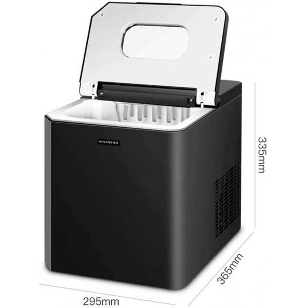 HSTFⓇ Ice Maker Counter Top Ice Machine 6-8 Mins Portable Electric Ice Cube Machine, 26 Lbs Ice in 25 KG, Small/in/Large 3 Size Ice Cube Selection, 2.8 L Tank