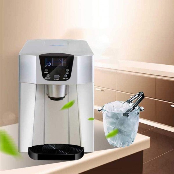 GaoFan Portable Automatic Countertop Ice Cube Maker Machine, Cold Water Dispenser Manual Water Injection, Ice Maker Machine for Home Bar Kitchen Office