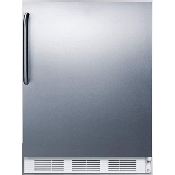Summit Appliance CT661WCSS Built-in Undercounter Refrigerator-Freezer for Residential Use, Cycle Defrost with Deluxe Interior, Stainless Steel Exterior, and Professional Towel Bar Handle