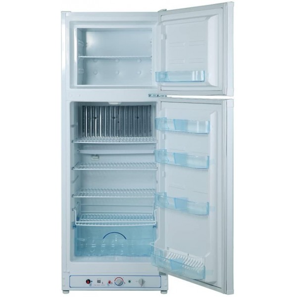 SMETA 110V/Gas Propane Refrigerator Fridge Up Freezer, 9.4 Cu.Ft, White