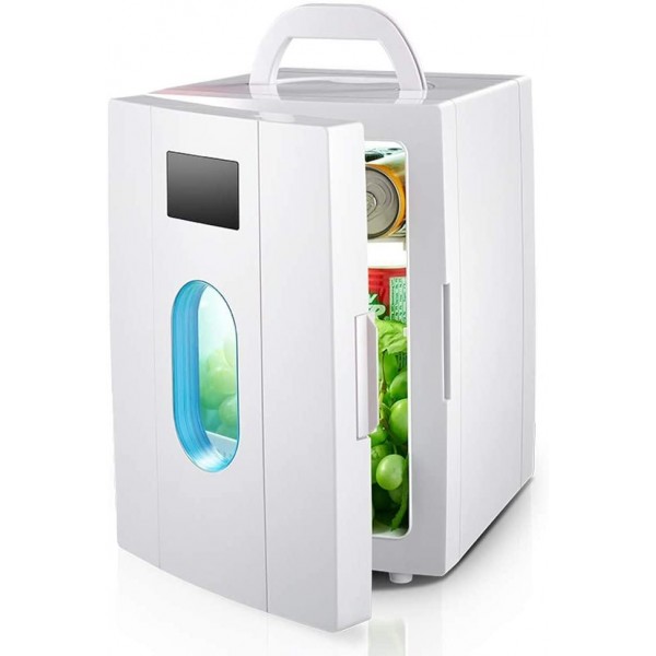BJL Car Refrigerator-10L Mini Refrigerator Home + Car Hot and Cold Dual-use Refrigerator Refrigerator Single Student Dormitory Apartment Small Refrigerator Car Refrigerator (Color : White)