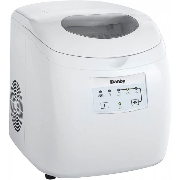 Danby Portable Ice Maker in White (3 Ice Cube Sizes)