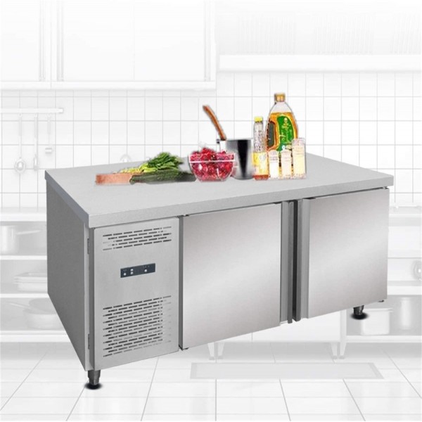Kolice Commercial Tabletop 11 Cu. Ft Air Cooling Freezer - Adjustable Castors Compact Stainless Steel Deep Freezing, Frost Free Electronic Temperature Refrigerator for Groceries, Kitchen, Restaurant