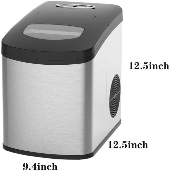GaoFan Portable Electric Countertop Ice Maker Machine,Easy Operation Ice Cube Machine,for Home/Kitchen/Office/Restaurant/Bar/Coffee Shop