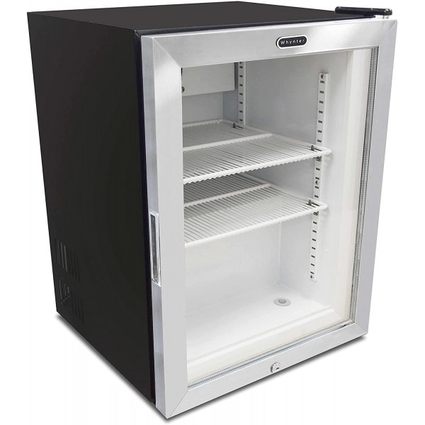 Whynter CDF-177SB Countertop Reach-In 1.8 cu ft Display Glass Door Freezer, White, One Size