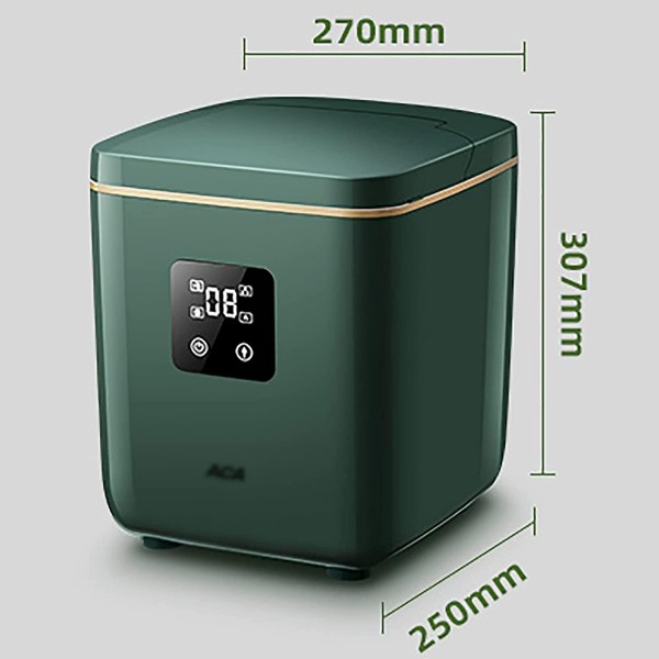 Teerwere Ice Maker Machine Ice Maker Household Small Automatic Bar Round Ice Ice Cube Commercial Coffee Shop Ice Maker (Color : Green, Size : 27x25x30.7cm)