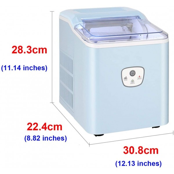 YJJT Ice Makers Countertop - Ice Cube Maker Compact Portable - Ice Maker Machine for Home Camp Party, 9 Ice Cubes Ready in 8 Mins, Simple Operation, Efficient Professional