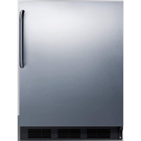 Summit Appliance CT663BKCSS Built-in Undercounter Refrigerator-Freezer for Residential Use, Cycle Defrost with Deluxe Interior, Professional Towel Bar Handle and Stainless Steel Exterior