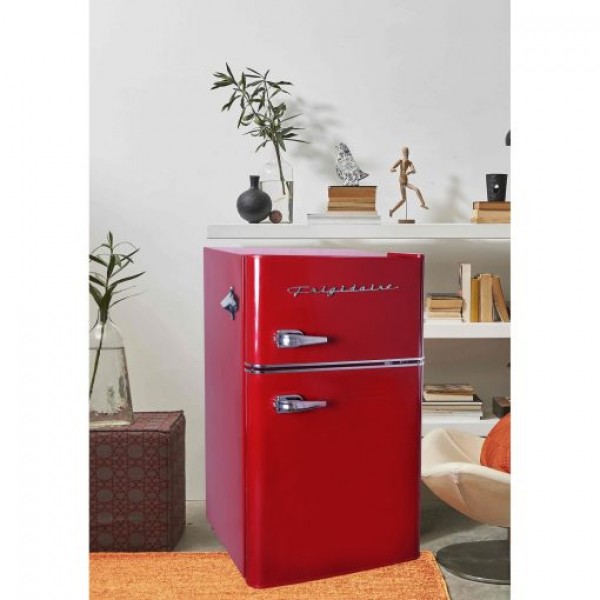 Frigidaire Retro 3.2 Cu ft Two Door Compact Refrigerator with Freezer