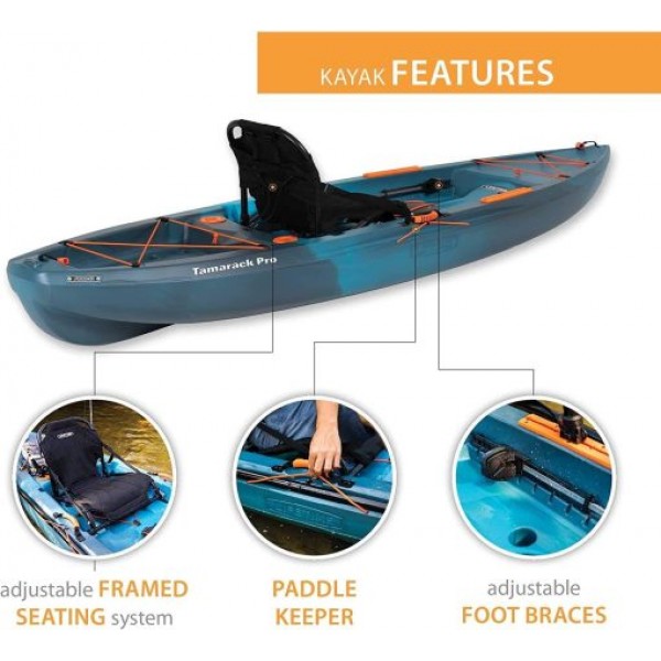 Lifetime Tamarack Pro 103 Sit-On-Top Kayak, Lightning Fusion, 10 ft. 3 in.