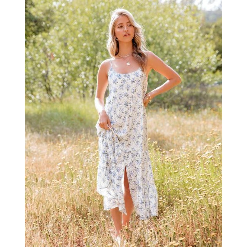 Loved By You Floral Midi Dress - Ivory